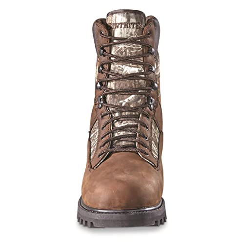 Huntrite Men's Insulated Waterproof Hunting Boots Non-Slip Shoes, 1200-Gram, Brown, Realtree Edge, 10.5D (Medium) #TOP4