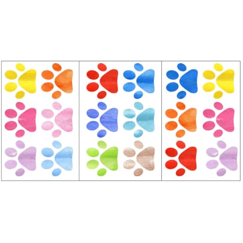 Cabilock Vinilos Decorativos Huella de Perro 3 Hojas 30x20cm