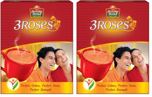 Image of Brooke Bond 3 Roses Assam Dust Tea, 100 Gram (Pack of 2)