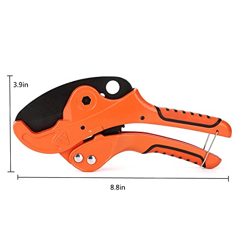 Ratchet-Type Pipe(1-5/8" Od) And Pex Pipe Cutters(1-3/8" Od),For Cutting Pex, Pvc, And Ppr Plastic Hoses And Plumbing Pipes, Ideal For Home Working And Plumbers #TOP1