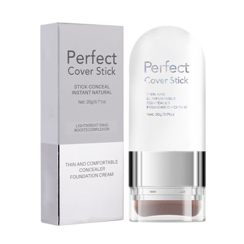 JOVYTH Barra de Base de Maquillaje 2-en-1 con Brocha, Base Coreana para Piel Clara, Cobertura Modulable y Acabado Natural, Ideal para Viajes y Uso Diario
