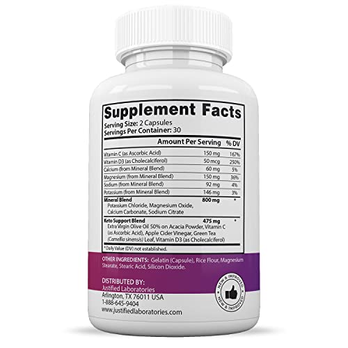 Justified Laboratories (3 Pack) Xtreme Fit Keto ACV Pills 1275MG Formulated with Apple Cider Vinegar Keto Support Blend Alternative to Gummies 180 Capsules