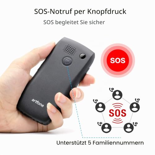 artfone C1+ Seniorenhandy ohne Vertrag丨Mobiltelefon mit großen Tasten丨GSM Dual SIM Rentner...