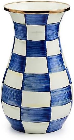 MACKENZIE-CHILDS Tall Enamel Vase, Unique Flower Vase, Decorative...