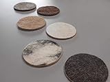 Felted coasters in natural alpaca : reversible : set of 4 or 6