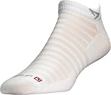 Drymax Run Hyper Thin Mini Crew Socks, White, Large (W10-12 / M8.5-10.5)