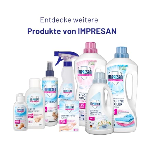IMPRESAN Geruchsentferner und Wäscheduft | 2in1 neutralisiert Gerüche und hinterlässt langanhaltenden, frischen Duft | Für alle Textilien geeignet | 450ml