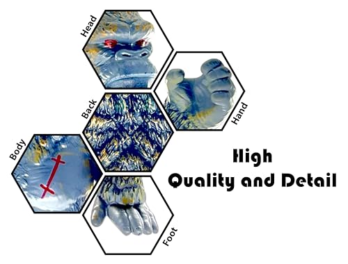 TwCare King Kong vs Godzilla Action Figure Fight Mode Gorilla Ape Solid Wild Movie Series, Travel Ba