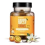 BRAINEFFECT HAPPY GUMMIES - Fruchtige Gute Laune Vitamin Gummibärchen [30 Stk.] - Lecker vegane Vitamin D Gummibärchen ohne Gelatine + Folsäure & Zink, Vitamin Gummies, Geschmack: Lulo & Vanille