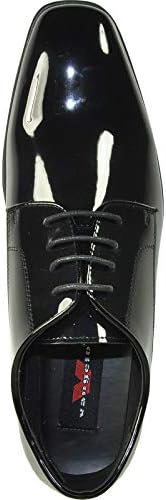 VANGELO Men Dress Shoe TUX-12 Oxford Formal Tuxedo for Prom Wedding Black Patent Size 16W | Image 2