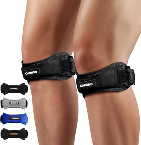 CAMBIVO Patella Knee Strap for Sports, 2 Pack