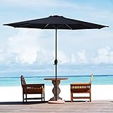 KITADIN Rectangular Patio Umbrella Outdoor Market Table Umbrellas with Push Button Tilt and Crank...