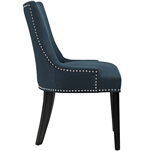 Modway Marquis Modern Upholstered Fabric Dining Chair With Nailhead Trim In Azure #TOP4