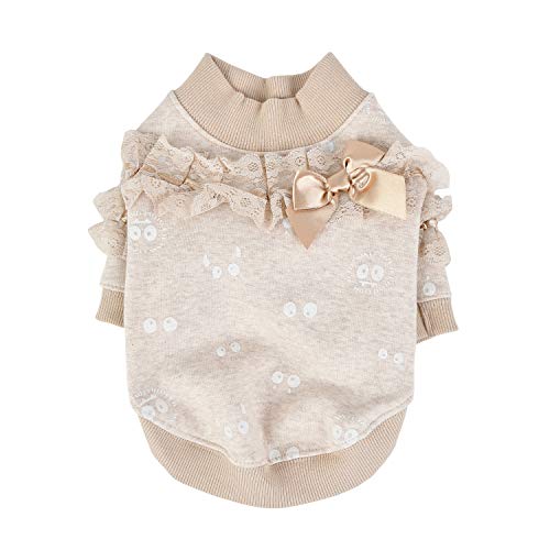 Pinkaholic NATD-TS7575-OT-L ADELE OATMEAL L Dog Tip Cardigan Shirt