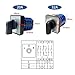 Changeover Switch L-O-R 3 Positions 20A/32A Changeover Control Circuit Panel Mounted for Electrician Using Tools Rotary Cam Switch LW26-20/3(LOR,32A-10x38 Holder-Fuse)