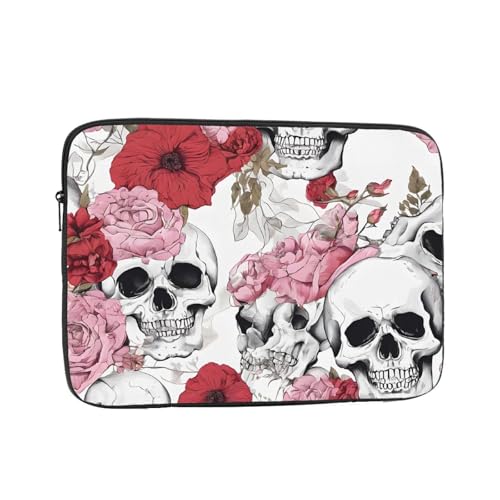 Housse PC portable 17 pouces antichoc motif crâne coloré pour gamer