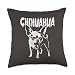 Angry Chihuahua Heavy Metal Lover Rage Throw Pillow