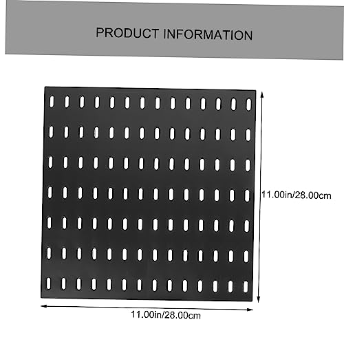 Tablero perforado negro con 2 cestas de almacenamiento Veemoon 3