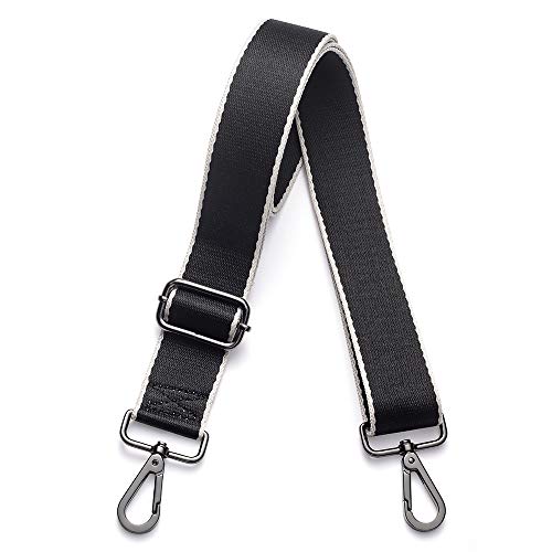 Kolti Geldbörse Strap Ersatz Crossbody Handtasche Streifen Breit Verstellbar, Gun Metal Buckle-20, 1.5 inch width