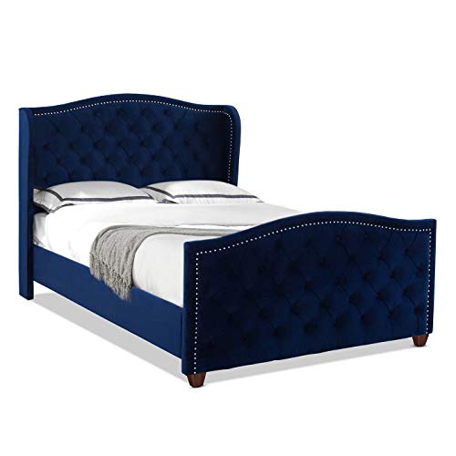 Jennifer Taylor Home Anastasia Upholstered Shelter Headboard Bed Set #TOP3
