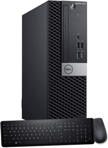 Dell Optiplex 7070 Desktop Computer | Hexa Core Intel i5 (3.2) | 32GB DDR4 RAM | 1TB SSD Solid State | Windows 11 Professional | Home or Office PC (Renewed), Black