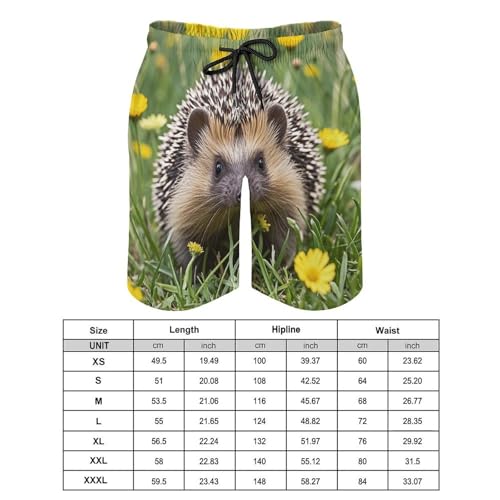 Men's Swim Trunks Quick Dry Board Shorts with Pockets Beach Shorts Hedgehog Bathing Suits for Men2