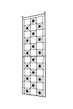 H Potter 5.5 Foot Tall Garden Flower Trellis Wrought Iron Heavy Scroll Metal Decoration Lawn Patio and Wall Decor Screen for Rose Clematis Ivy Patio Deck Wall Art