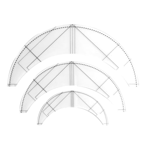 Arc Quilting Ruler Tablecloth Braided Twist Template Sewing Machine Ruler Sewing Accessories 3PCS School Office Accessory