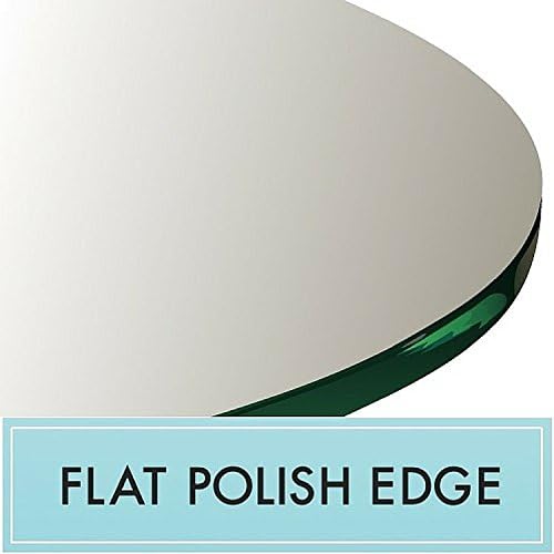 47" Round Clear Glass Table Top 1/4" Thick Tempered with Flat Polished Edge