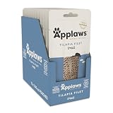 Picture of Applaws Natural Cat Treats, Grain-Free, Single Ingredient, Whole Protein Fillet, Healthy Snacks with No Artificial Additives (12 x 1.06oz Whole Tilapia Loin)
