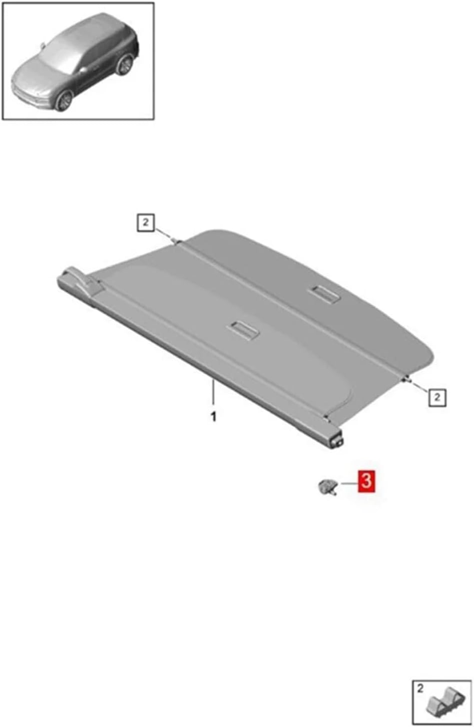 Compatible with Compatible with Porsche Cayenne 2018-2024 OEM 9Y3867778A1E0 Rear Right Trunk Cargo Cover Bracket - Black Plastic Support Block Direct Fit Replacement