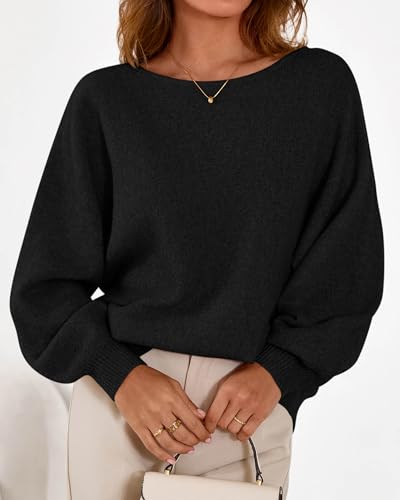 KIRUNDO Fall Sweaters for Women 2026 Oversized Boat Neck Tops - image 5