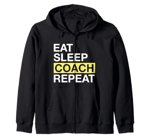 Coach Eat Sleep Coach Repeat Coaching Sudadera con Capucha