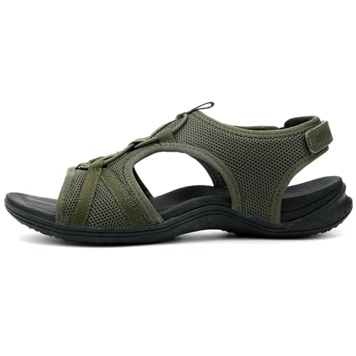 Image of UBFEN Womens Hiking Sandals Comfortable Walking Sandals Summer Sport Breathable Arch Support