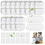 12 Packung Katzenbrunnen Filter für Oneisall PWF-002 (Modell) 7L Hunde Trinkbrunnen Edelstahl,inkl. 12 Stück Filter Trinkbrunnen Katzen & 12 Vorgefilterter Schwämme & 12 Schwämme für Pumpe