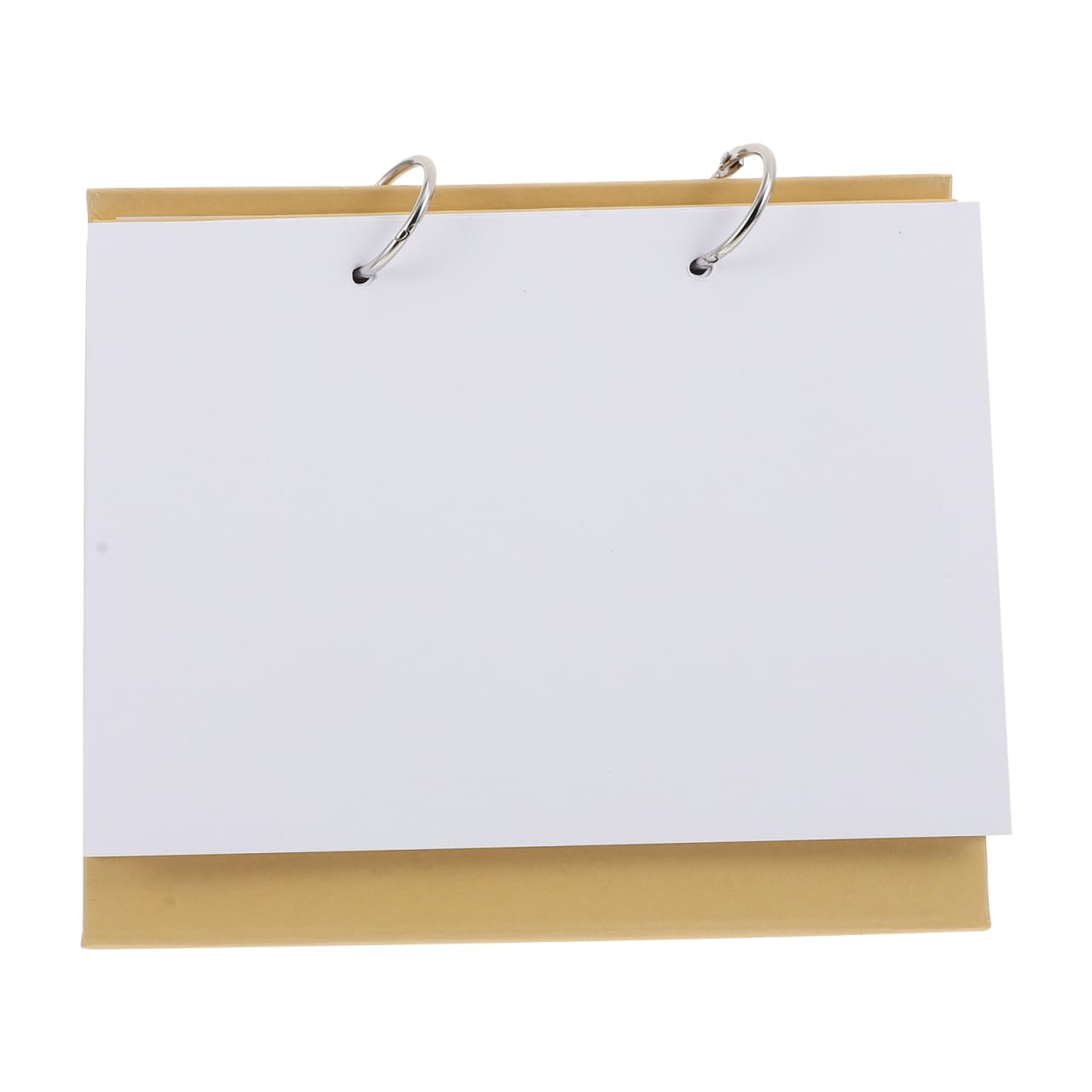 SEWACC 1 Set Blank Desk Calendar Erasable Craft Cardboard Book Blank Flip Book Spiral Board Calendar Digital Flip Calender Magnet Board Wall Kraft Paper Khaki