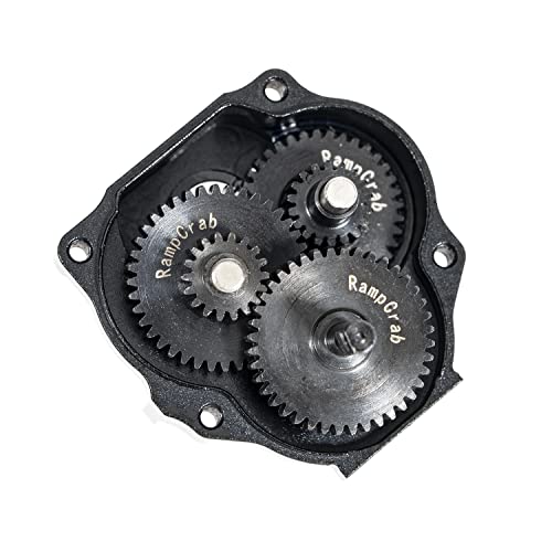RampCrab Aluminum Transmission Gearbox Set 16.6:1 for TRX4M, Metal Case, Gear, Bearing for 1/18 TRX4-M RC Car Upgrade Parts Accessories