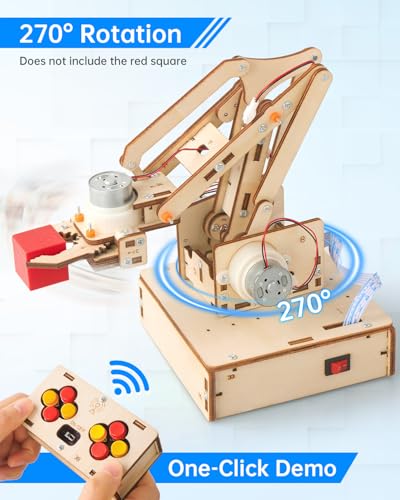 Robot Arm Kits, Robotics for Kids Ages 8-12 14-16 STEM Toys, DIY Science Experiment Engineering Building Circuits Projects, Birthday Gifts for 9 10 11 13 14 15 16+ Year Old Boys Girls Teens Adults - Image 3