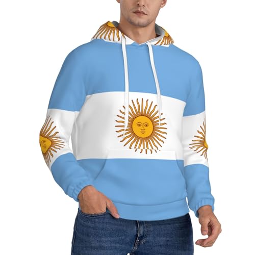 Sweat à capuche homme chaud drapeau argentin vêtement extérieur gym voyage