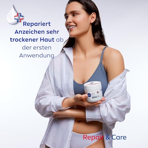 NIVEA Repair & Care Creme Glycerin + Urea (400 ml), intensiv pflegende Creme für 72h Feuchtigkeit… – Ansicht 3