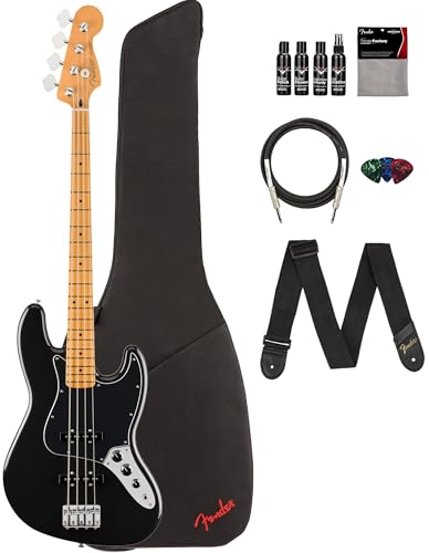 Fender Player II Jazz Bass - �M�O�o�b�O�A�X�g���b�v�A�P�[�u���A3�p�b�N�s�b�N�A�M�^�[�N���[�j���O�L�b�g�t���u���b�N�o���h��