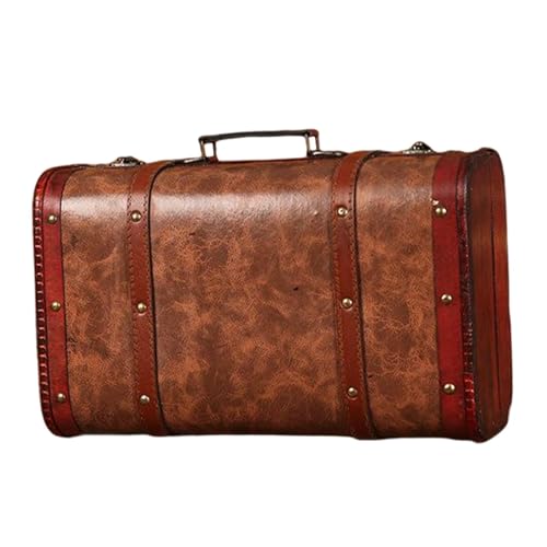 INACMWIH Valise vintage avec poignée - Coffre au...