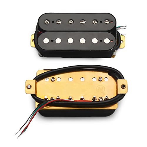 Saphue Electric Guitar Humbucker Pickups Double Coil Guitar Bridge Pickup & Neck Pickups Set (Black) #TOP6