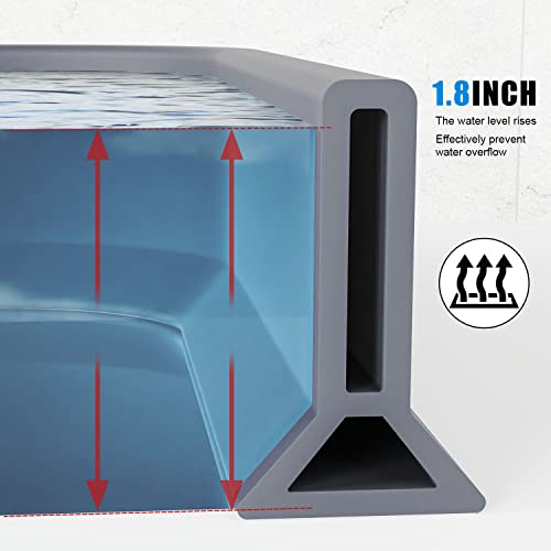 Sikaiqi 78 Inch Shower Threshold Water Dam Collapsible 1.100" Tall Shower Stopper Barrier And Stop Water Keep Dry And Wet Separation Suitable For Bathroom And Kitchen #TOP4