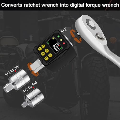 Uharbour Digital Torque Adapter 1/2 Inch 3-60 Nm, Torque Wrench Digital with LCD Display, PEAK/TRACK Mode - Image 3