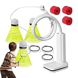 Badminton-Rebound-Trainer – Sportball-Werkzeug | Clip-Typ, Badminton-Praxis zu Hause für Erwachsene, Anfänger, Kinder, Fitnessstudio, Fensterregal, drinnen und draußen, Spielzimmer, Ausflug