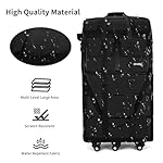 130L Expandable Luggage, 40 Inch Suitcase with Wheels, Collapsible Luggage with Wheels, Rolling Duffle Bag with wheels, Foldable Suitcasewith2Handle Wrap 2Fixing Straps 1Shoulder Strap (Black) - Image 4