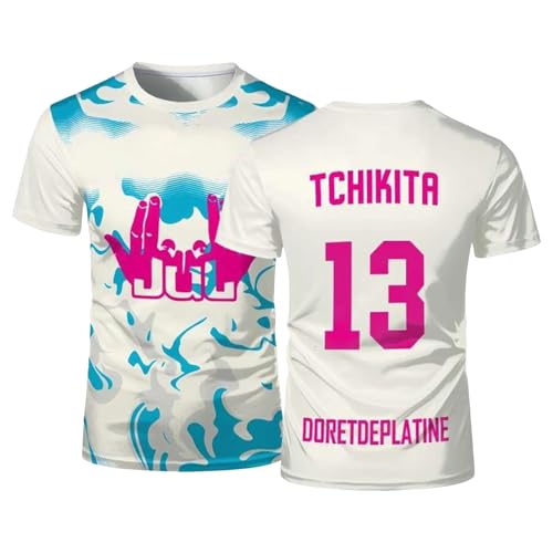 T Shirt JUL Hommes Femmes 3D Haut Maillot de Foot Enfant Cadeaux des Fans Maillot Sport Respirant Tee Shirt Confortable pour Fans Garçon Enfant Homme Equipement Garçon Football Cadeau Hommes Femmes