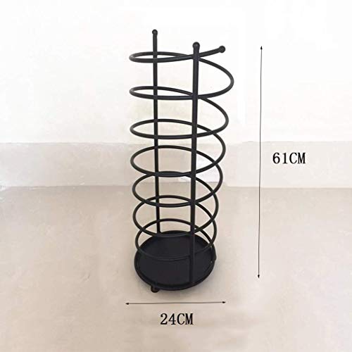 Porte-parapluie noir en forme de ressort pour entrée de restaurant moderne - 3