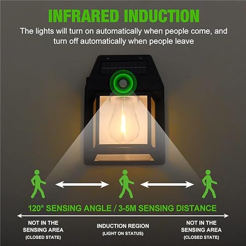 Image of Arto Solar Led Bulb Wall Light Lantern,Wireless Dusk to Dawn Porch Lights Fixture,Motion Sensor (3 Modes),Waterproof Exterior Lighting with Clear Panel for Outdoor,Garden,Patio,Yard,Auto Chargeable